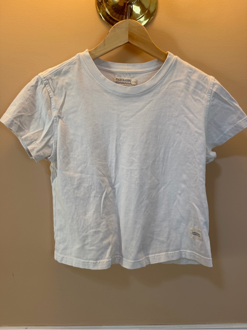 Fair Harbor White Short Sleeve Crew Tee 100% organic cotton